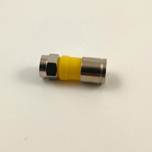 全铜防水挤压式F头/有线机顶盒接头 75-5 RG6 英制F头二四通用 - 图1