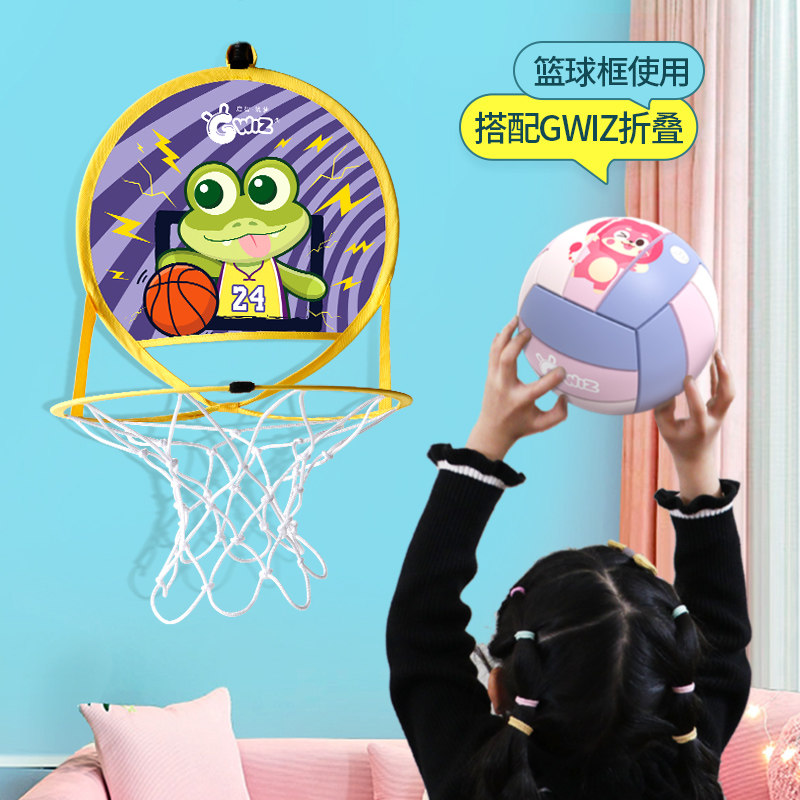 Gwiz静音拍拍球小皮球儿童篮球篮筐足球幼儿园专用宝宝球类玩具_虎窝淘
