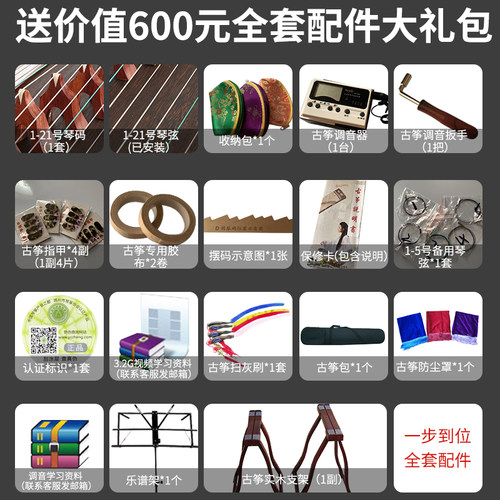 新韵古筝 初学者考级入门十级专业演奏教学扬州古筝琴实木乐器 - 图1