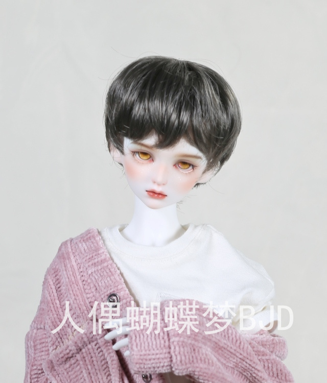 【蝴蝶梦】BJD.SD娃娃短发假发6分4分3分微卷正太男娃假发高温丝-图1