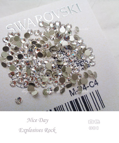 奥地利平底钻白色001  美甲华子水钻 甲片贴钻鞋子施家银色钻圆形 - 图2