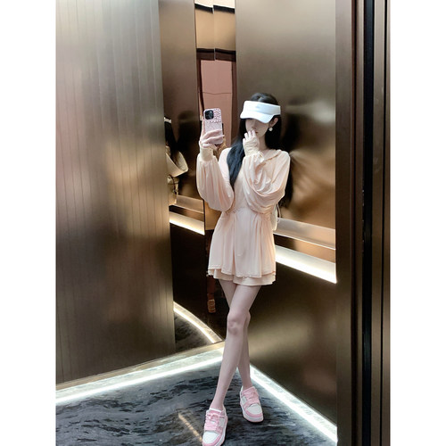 Sun雅乔【清奢呼吸防晒衣】UPF150+冰感原纱防晒服外套防走光半裙 - 图0