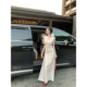 Sun Yaqiao ພາກໃຕ້ຂອງຝຣັ່ງເສດ Manor Summer Korean Lace V-neck Sleeveless Top and Skirt suit two-pieces