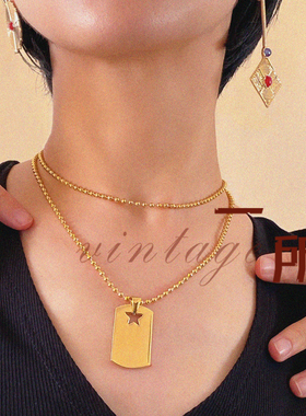 一所新潮刀片吊坠毛衣链