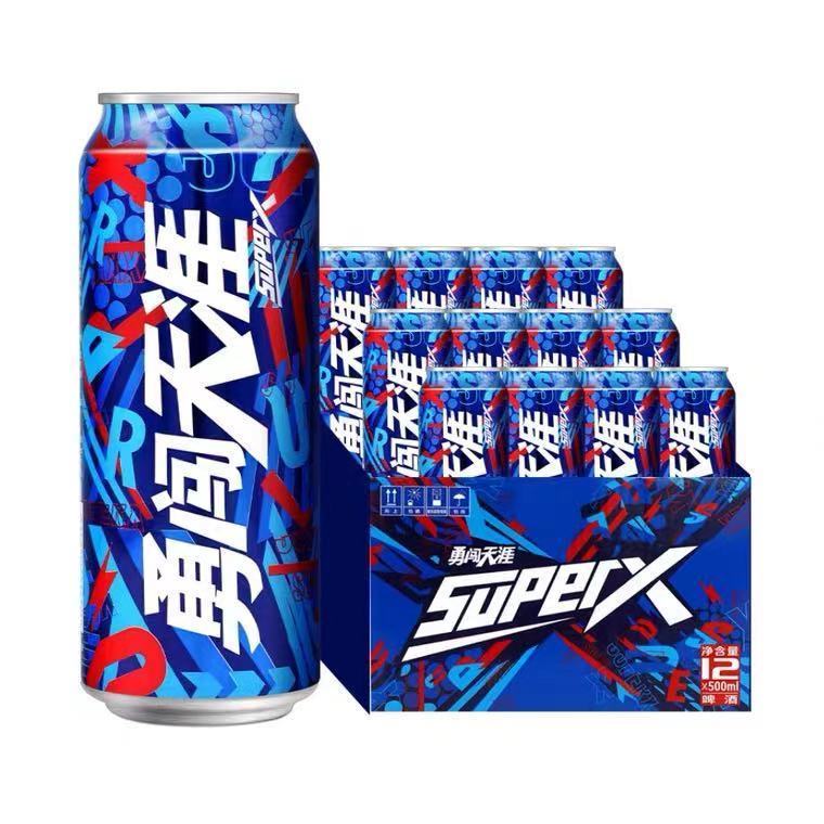 雪花啤酒SuperX勇闯天涯500ml*12罐装啤酒聚会烧烤整箱正品包邮 - 图0