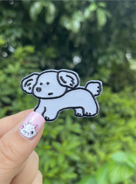 INS布艺简约可爱狗狗胸针