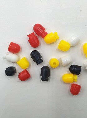 彩色胶囊形塑料安全扣DIY对扣黑色大小孔绳扣饰品配件白色链接扣