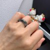 13 circle mouth Burmese natural jade A grade cold black chicken ring A723#