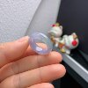 13-14 circle Burmese natural jade A goods ice violet floating flower ring A349#