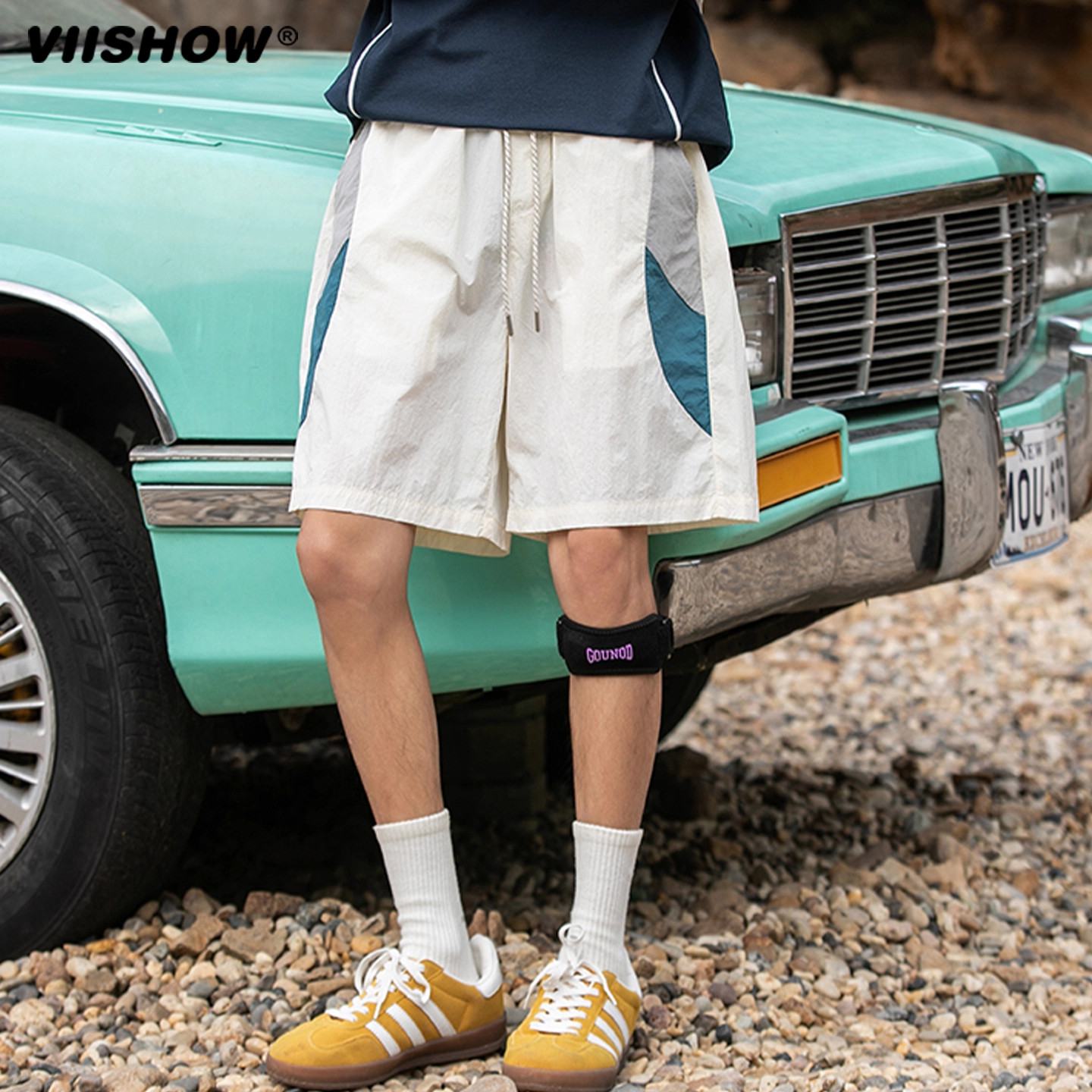 VIISHOW夏季轻薄速干拼色休闲短裤男美式户外徒步登山运动五分裤,淘宝优惠券,粉丝福利购,淘宝优惠卷