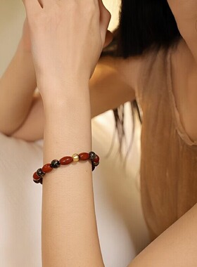 【禧焰】红玛瑙藏香珠手串生日新年礼物本命年手串女