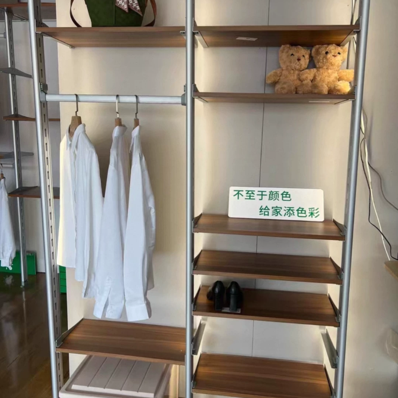 定制金属衣柜落地式立柱款日式环保可调Diy铝合金衣柜开放式衣架,淘宝优惠券,粉丝福利购,淘宝优惠卷