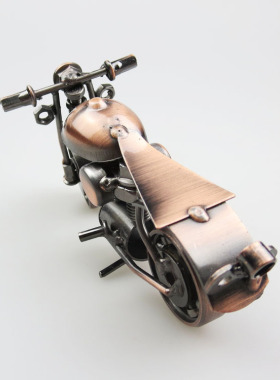 铁艺工艺品摩托车模型摆件创意精品学生生日礼物 手工家居装饰A17