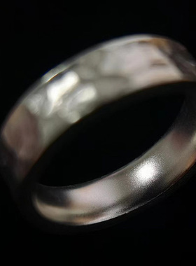 男女款纯银简约大气手工戒指