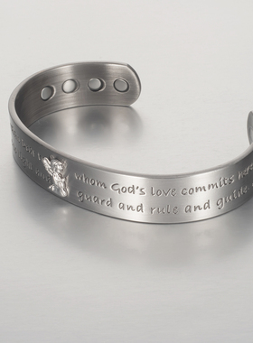 男士纯红铜磁铁手镯，复古首饰简约风格可调节时尚珠宝礼物