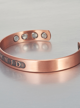 新款红铜磁性女士手镯，16cm铜手链，WWJD带磁铁可调节首饰礼品