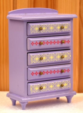 112娃娃屋迷你木制微缩家具斗柜