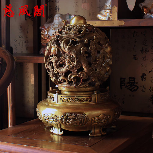慈风阁 黄铜九转乾坤吉祥摆件时来好运鼎针对运气不好倒霉 - 图3