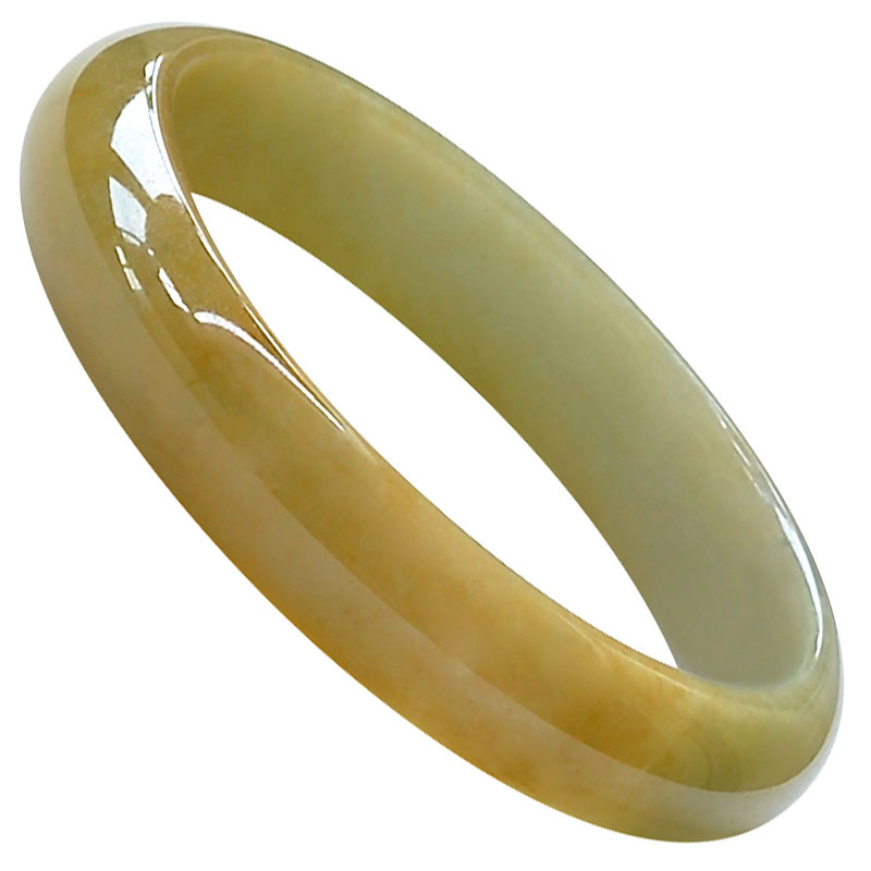 翡翠林 天然满色黄翡翠手镯59 缅甸玉石老坑冰糯种黄翡玉镯子金黄 - 图3