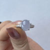 Myanmar Laokeng ice violet jade cabochon ring