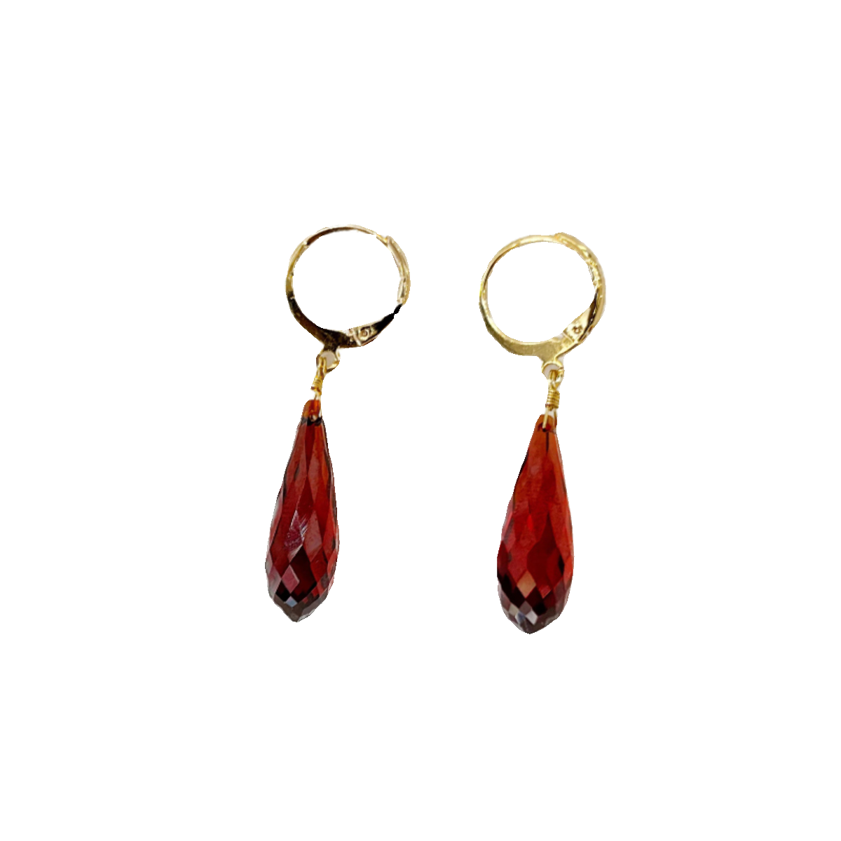 《石榴的颜色》原创设计小众水滴红色锆石耳环新年耳扣个性耳夹酷,淘宝优惠券,粉丝福利购,淘宝优惠卷