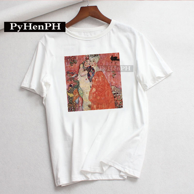 Gustav Klimt Tshirt 时尚古斯塔夫克里姆特油画印花T恤男女短袖 - 图2