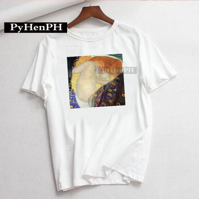 Gustav Klimt Tshirt 时尚古斯塔夫克里姆特油画印花T恤男女短袖 - 图0