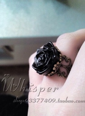 哥特古堡蔷薇同款吸血鬼玫瑰戒子