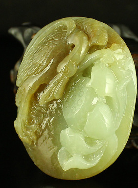 一口价 天然 新疆 和田玉 精工 雕刻 把件 一路联科 送证书 包邮