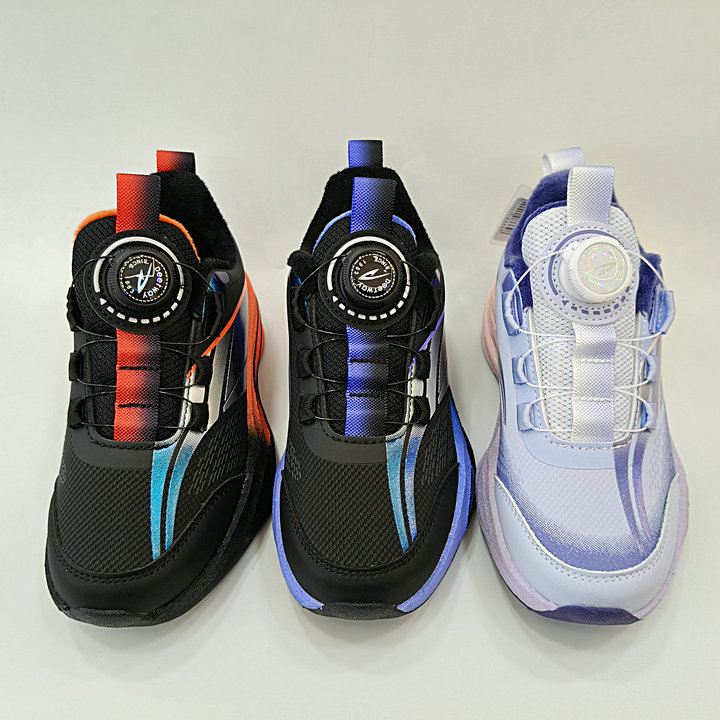 德尔惠儿童87177冬款皮面二棉加绒旋纽扣跑步运动鞋32-42码 - 图3