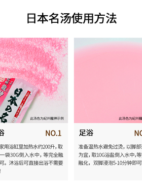 日本名汤巴斯克林醍醐泡澡浴盐发汗解压温泉矿物质袋装入浴剂14包