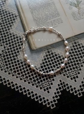 纯手工手链碎银子珍珠手链