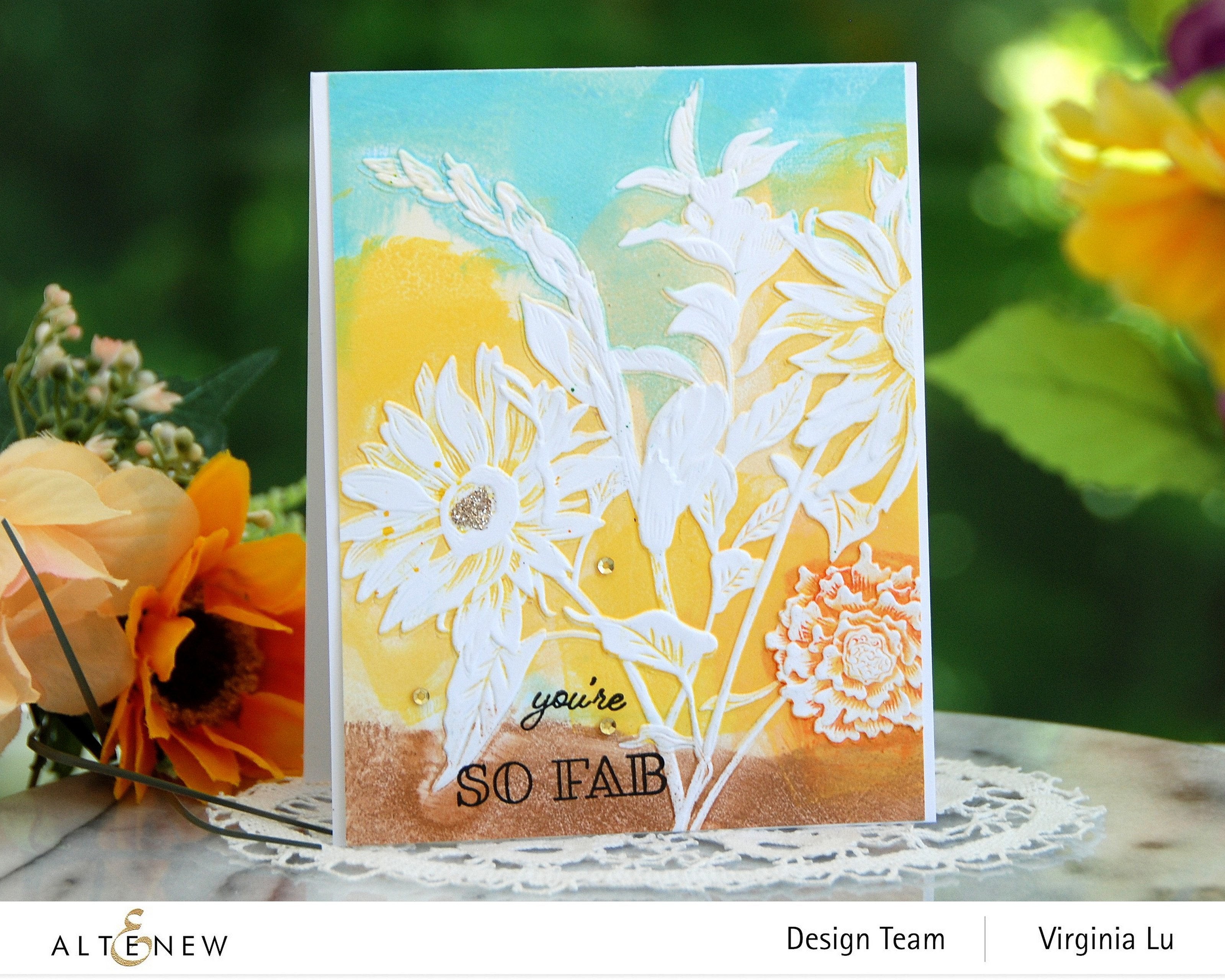 Altenew塑料压花模板 凹凸板印夹纹理夹立体3D Embossing Folder7 - 图1