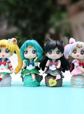 美少女战士手办盲盒玩偶车载摆件