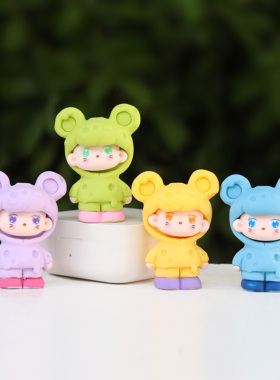 可爱潮玩卡通奶酪鼠树脂萌粒公仔