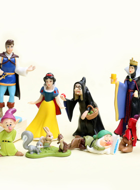 卡通动漫白雪公主王子人偶模型