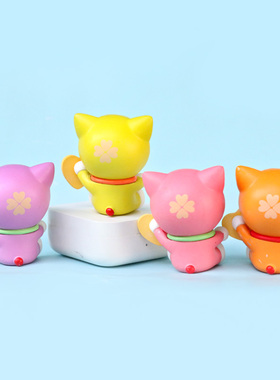 塑料汽车摆件卡通桌面可爱摆件