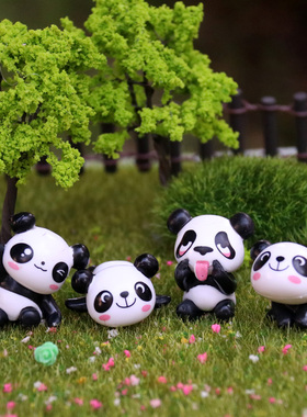 可爱风趴趴熊多肉花盆苔藓摆件