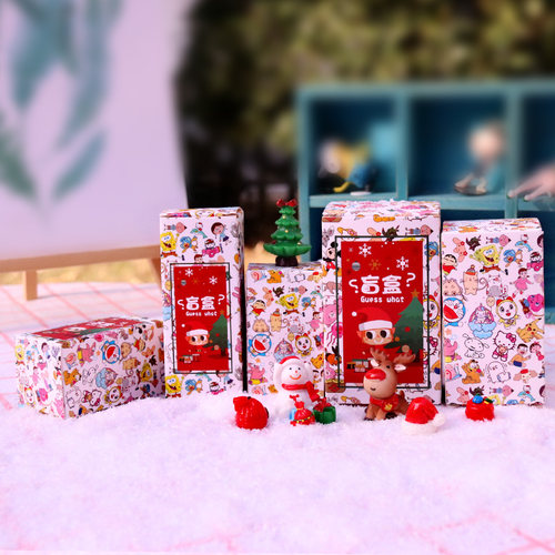 网红盲盒动漫周边玩偶可爱猫独角兽手办小公仔摆件新年圣诞节礼物 - 图1