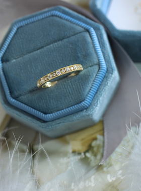 轻奢日系璀璨叠戴微镶锆石V55