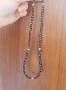 红一丁串珠项链饰品现货