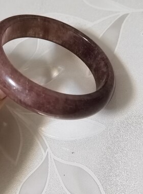 草莓晶手镯佘太翠冰透天然玉石