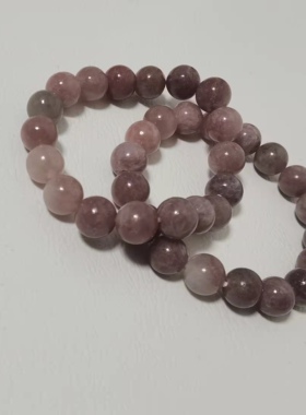 紫玉佘太翠纯天然玉石单圈手链