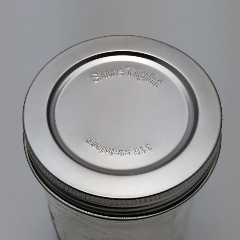 梅森杯盖Ball梅森瓶盖密封盖食品级316不锈钢储物盖公鸡SureTight-图2