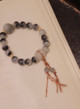 和田玉*春水渡手串*18K金镶嵌PC22121217多样性发其一