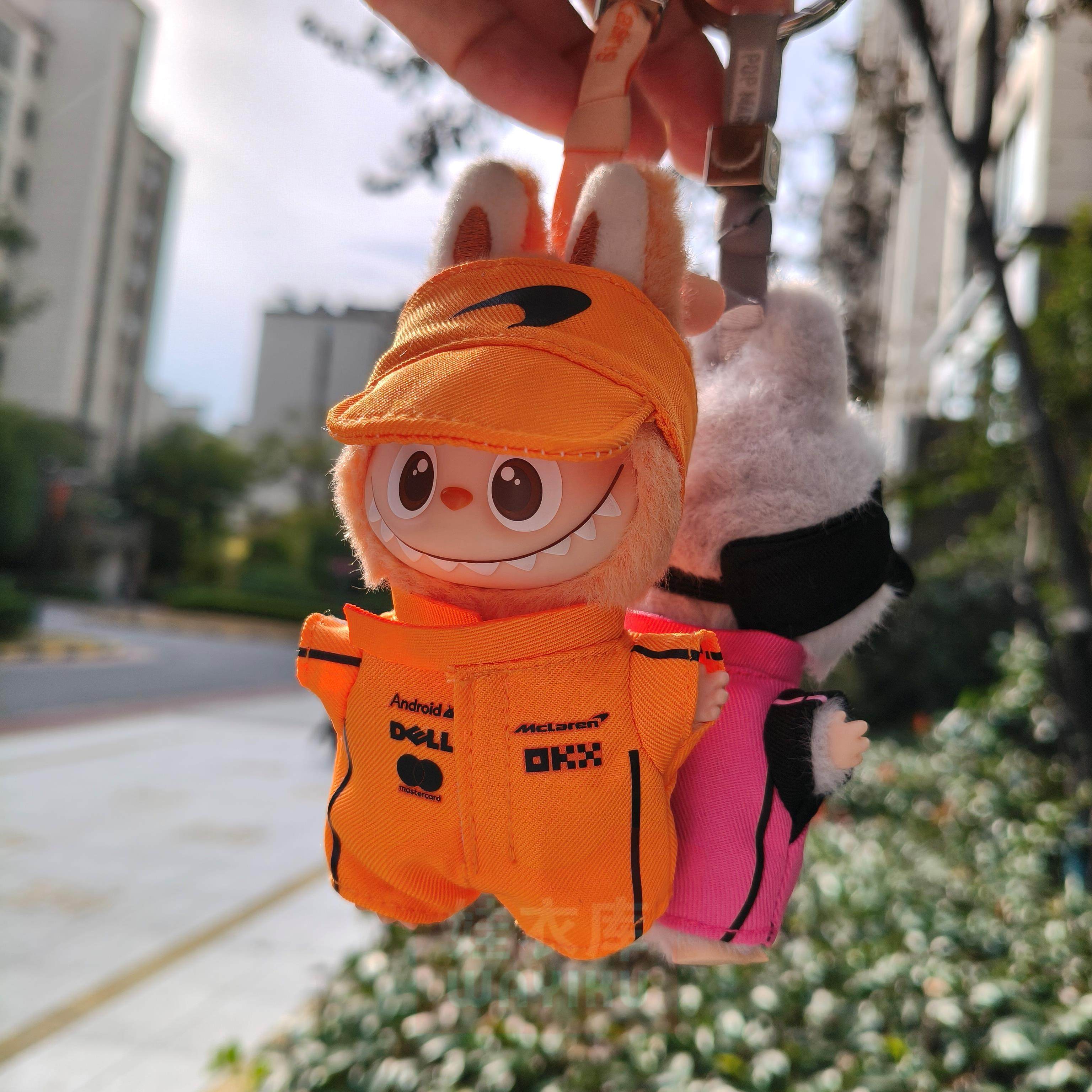 拉布布4.0四代F1赛车服机车队服套装10cm心底密码labubu娃衣挂件,淘宝优惠券,粉丝福利购,淘宝优惠卷