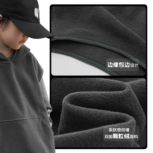 Летняя одежда, бархатный осенний детский жилет с капюшоном, в западном стиле