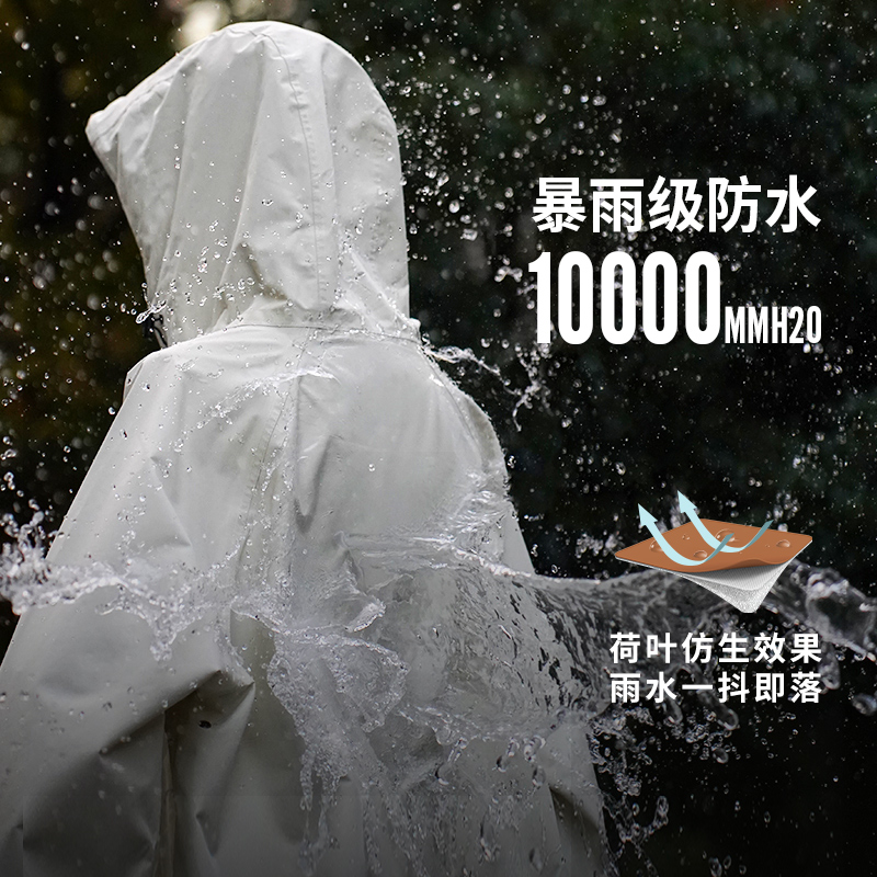 Joycorn加可雨衣女风衣中长款防雨服时尚透气户外徒步电动车雨披-图2