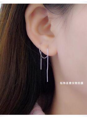 纯银通体多尺寸两三基础个性耳线