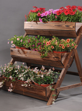 创意户外防腐木花架摆件